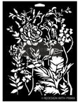 Cerulean Blooms stencil