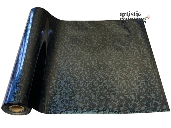 Black Cracked Ice Metallic Foil