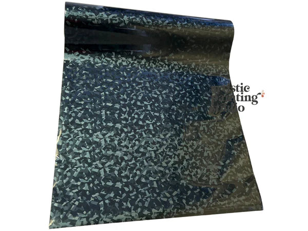 Black Cracked Ice Metallic Foil