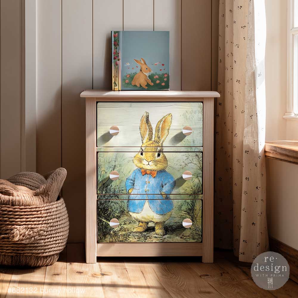 Bunny Hollow decoupage paper